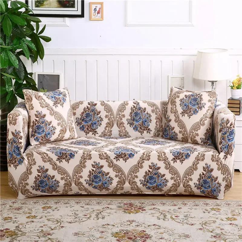 Baroque style sofa covers stretch for living room spandex slipcovers couch cover single double three four seat sectional sofa