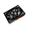 Secure Locking Lacquer Jewelry Organizers Hand Painted Wood Storage Box for Valuables and Accessories