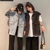 Plus Size Denim Vest Dame Vår og Høst Ermeløse Topper Løs BF Vest