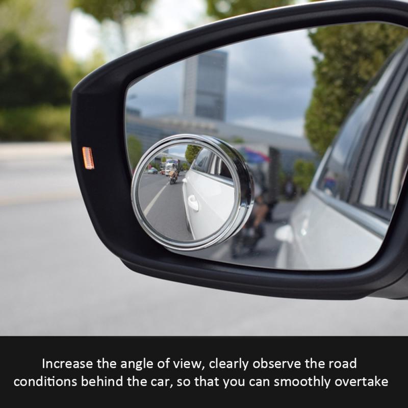 1pc Car Rearview Mirrors 360-degree Rotating Car Small Round Mirror Rearview Mirror Car With Large Field View Mirror Blind