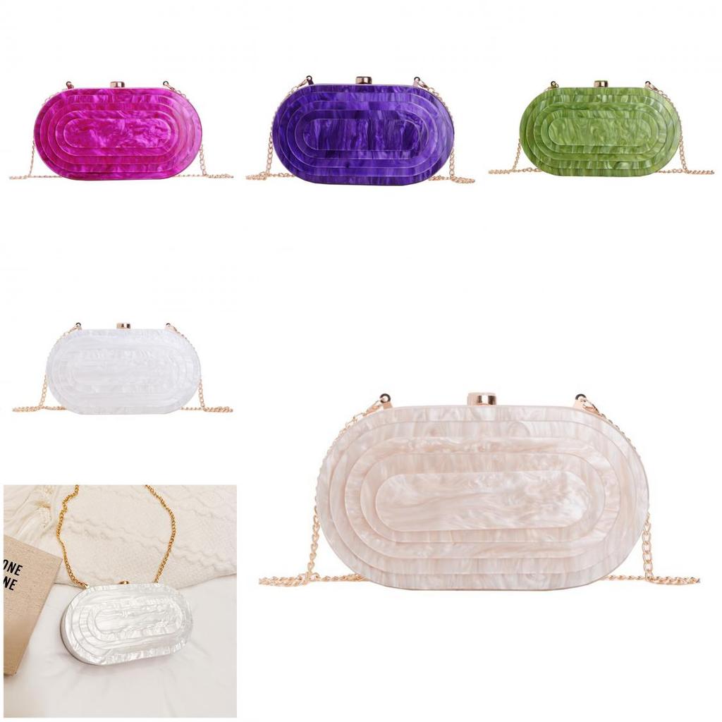 Acrylic Clutch Bag With Magnetic Closure For Summer Evening Wear
