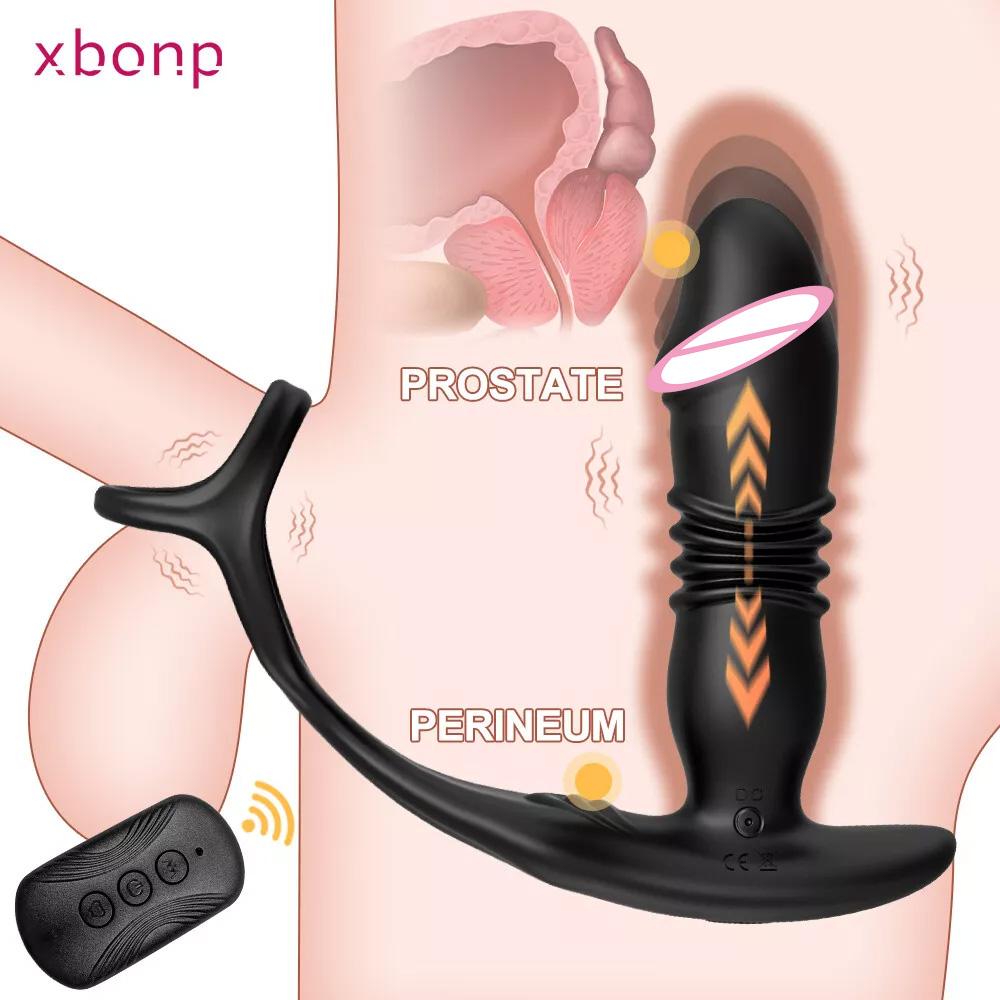 Anal Sex Toys Masturbation Tools For Gay Vibration Prostate Massager Anal Plug Vibrating Men Cock Ring Butt Plug Adult Products