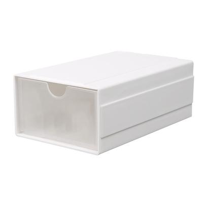 Plastic Material Drawer Storage Box 3-Tier Design White Color Desktop Drawer Organizer Clear Drawers Multipurpose