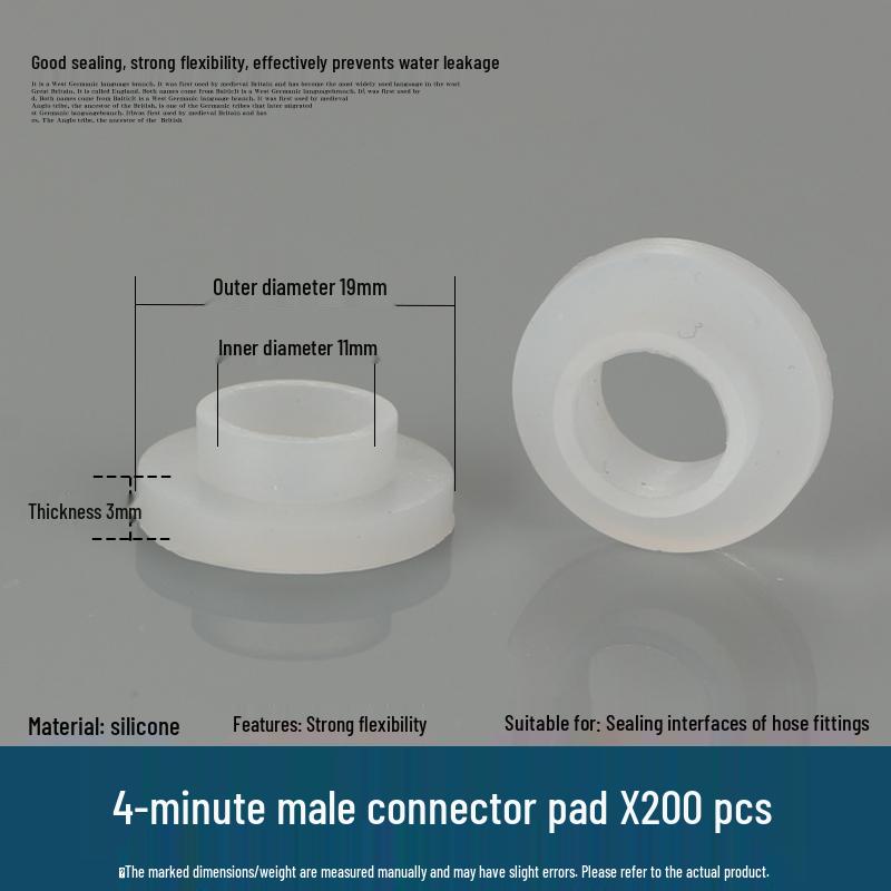 4-Minute Water Heater Seal: Silicone and Rubber Gaskets for Shower, 6-Point Inlet Pipe, 1-Inch Water Meter