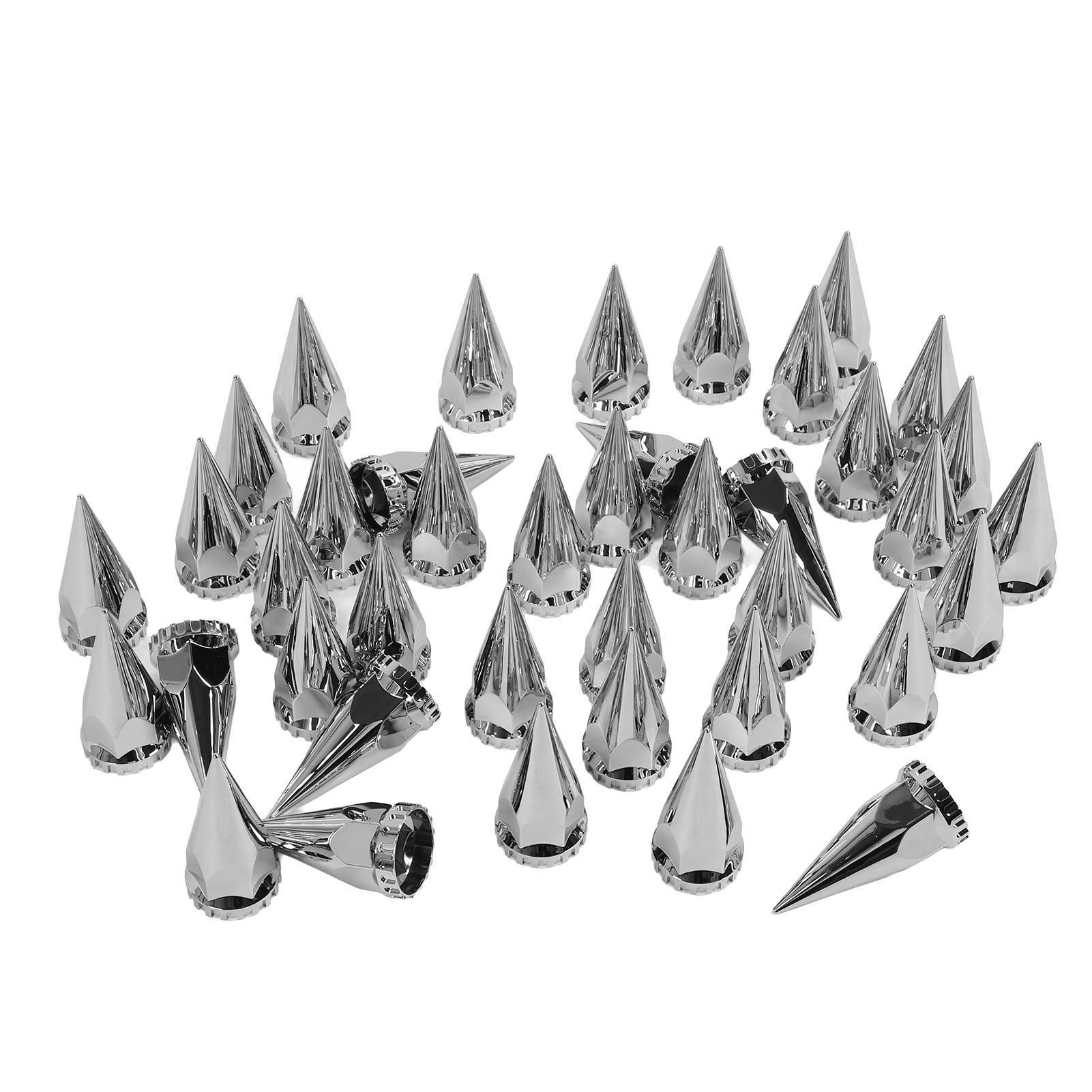 

33 мм Хромированный Резьбовой Колпак Колесной Гайки с Шипами Пластиковый Фланцевый Защищенный от Ржавчины Навинчивающийся Колпачок Колесной Гайки для Грузовиков Прицепов