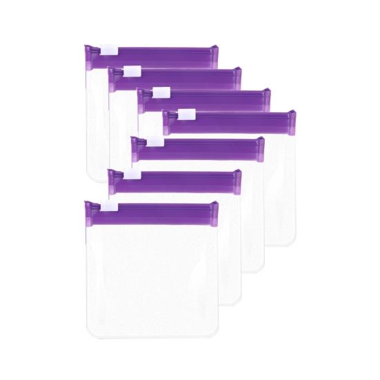 7Pcs Pill Organizer Storage Bag Set BPA Free Transparent Design Waterproof Reusable Self Sealing Medicine Bags