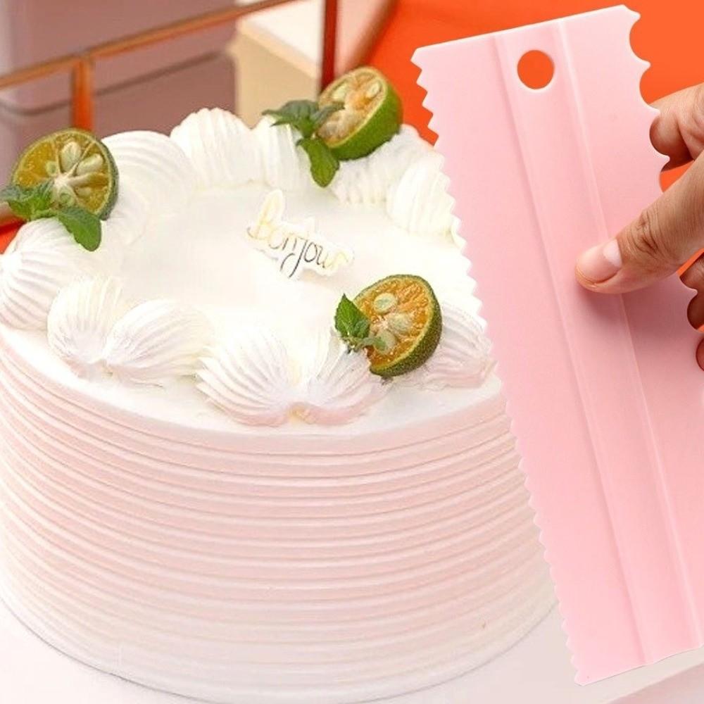 10pcs Set Icing Spatula Double Sided Cake Cream Scraper DIY Plastic Serrated Cream Scraper Cake Decorating Comb Kitchen