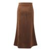 Ladies' Retro High Waisted Slimming Bag Skirt, Mid Length With A Split Half Skirt And Temperament