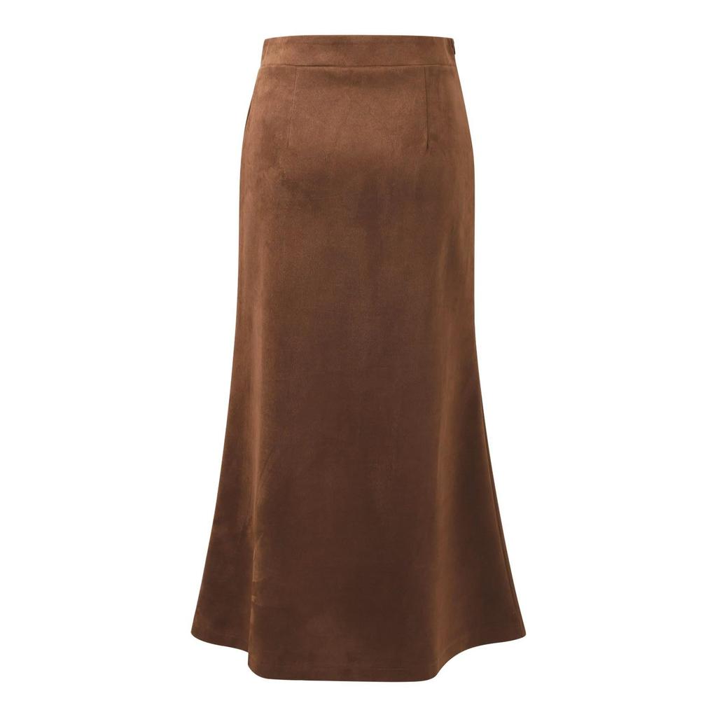 Ladies' Retro High Waisted Slimming Bag Skirt, Mid Length With A Split Half Skirt And Temperament