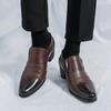 Moda 2025 Scarpe da Uomo in Pelle Suola Spessa Rialzanti Stile Retrò Scarpe da Parrucchiere Nero Marrone Versatili botas para hombre