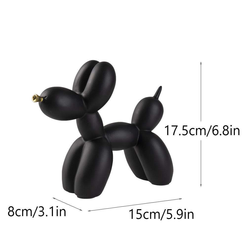 Golden Balloon Dog Resin Ornament for Home, Office, & Living Room Decor