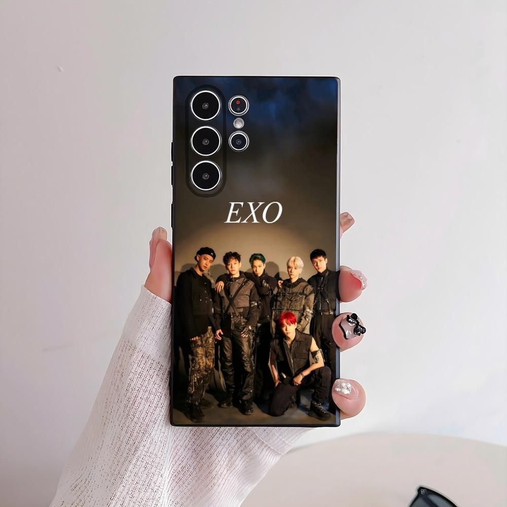 Kpop E-EXO Korean Group Phone Case For Samsung Galaxy S25 S24 S22 S23 Ultra S21 S20 Plus Frosted Non-Slip Full Cover Soft Case samsungS25