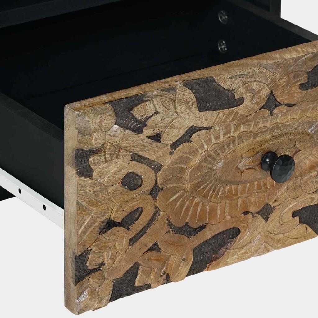 Bedside Table Brown 40 x 33 x 46 cm Solid Mango Wood