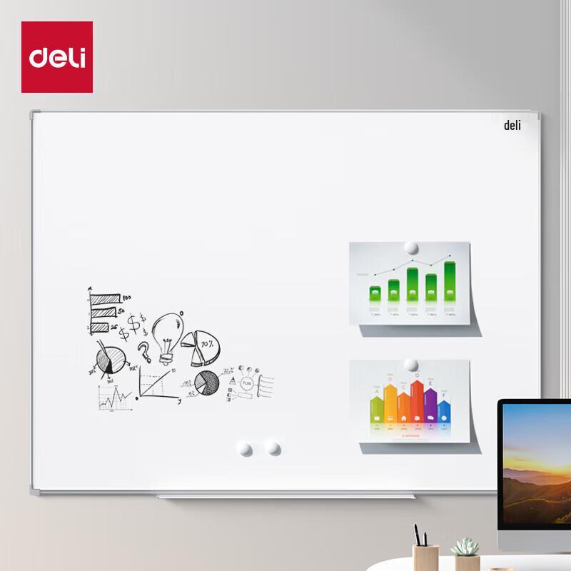 Deli MB106 Magnetic Wall-Mounted Whiteboard 120x90cm