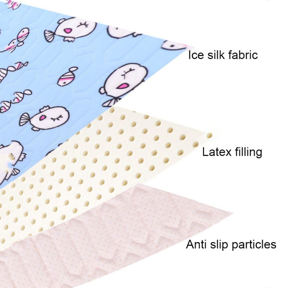 Non-slip Pet Ice Pad Latex Cotton Pet Cool Mat Bed Portable Summer Cat Sleeping Mat  Camping