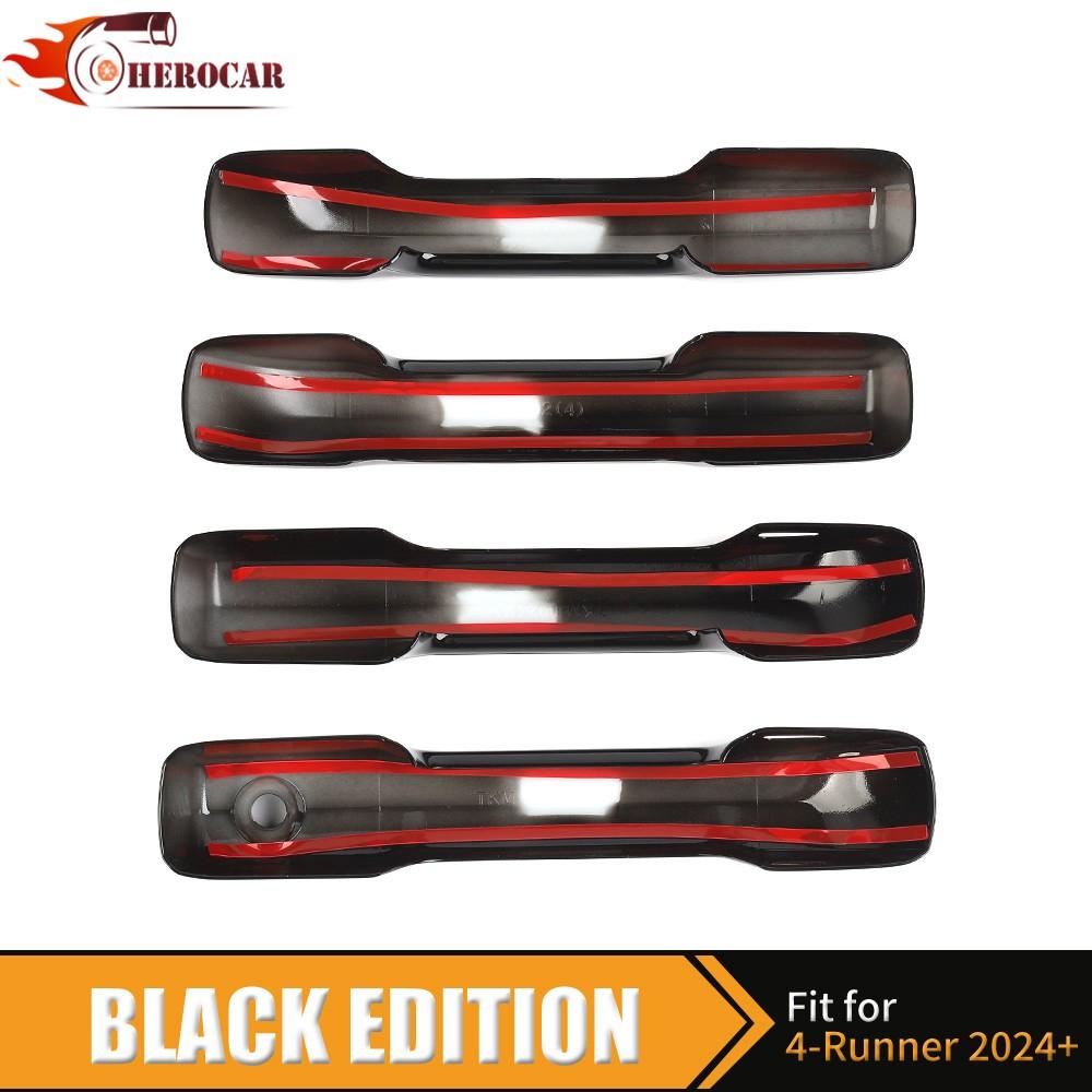 4PCS Glosy Black Exterior Door Handle Covers w/smart Keyhole For 4Runner 2025+