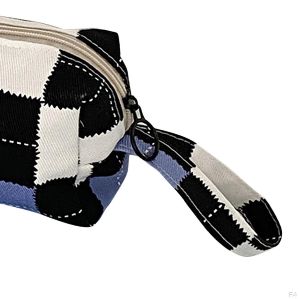 Canvas Makeup Bag Cosmetic Pouch Hand Hold Storage Multipurpose for Women and Girls Organizer