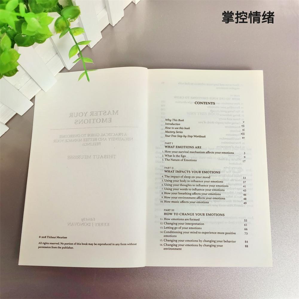 English Modern Emotional Management Physical Book Guide Master Your Emotions: A Practical Guide To Mastering Your Emotions