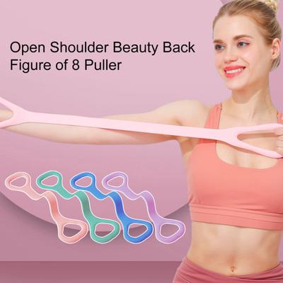 Fitnessband Ergonomie Hohe Elastizität Bruchfest Figurformung TPE 8-Form Brustexpander Spannvorrichtung Yoga-Ausrüstung