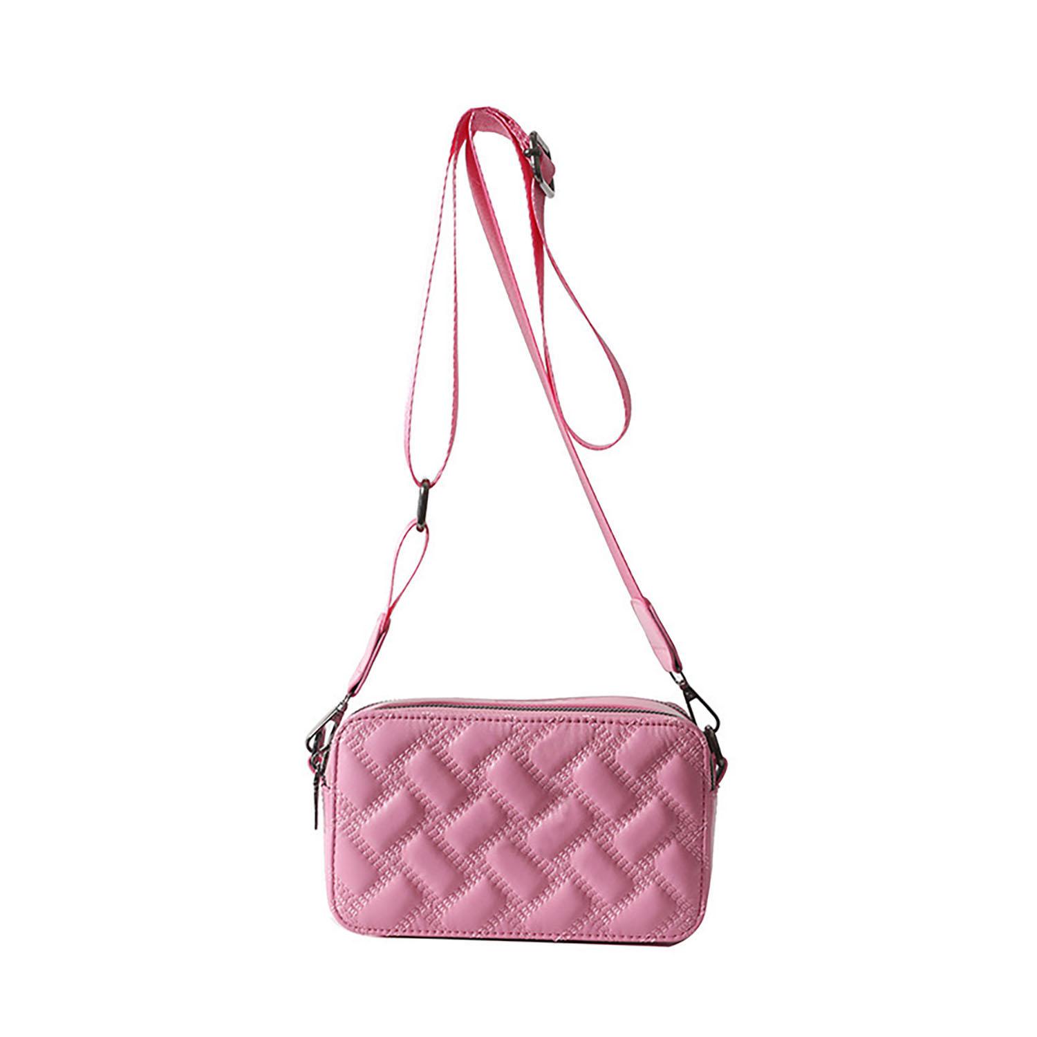 

Women s K-G Shoulder Bag Designer Luxury Camera Bags Fashion Ladies Zip Letter Small Square Bag рожевий