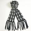 Sciarpa Autunno e Inverno Y2k Harajuku Teschio Ispessita Calda Sciarpa Lavorata a Maglia Sciarpa Scheletro Jacquard per Donne