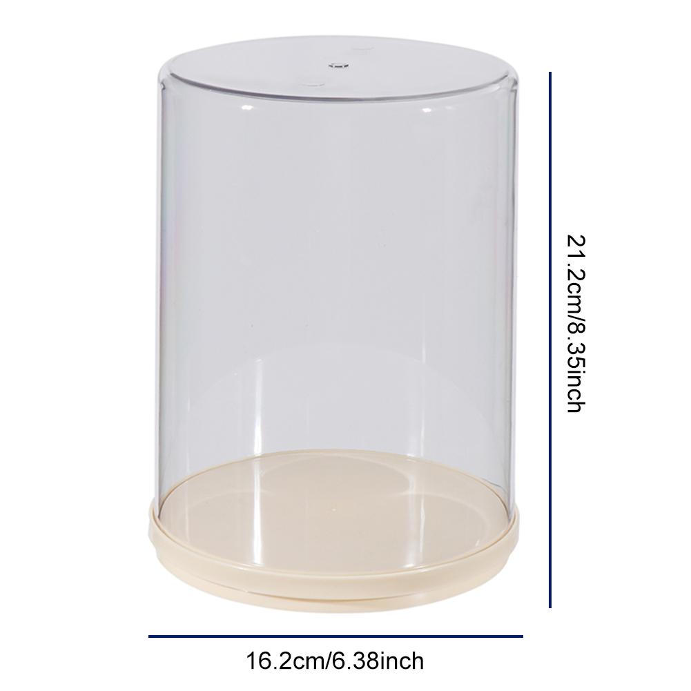Rotating Plush Pendant Display Box Transparent Plush Doll Display Case Labubu 17cm Cartoon Doll Showcase Dustproof for Girl Gift