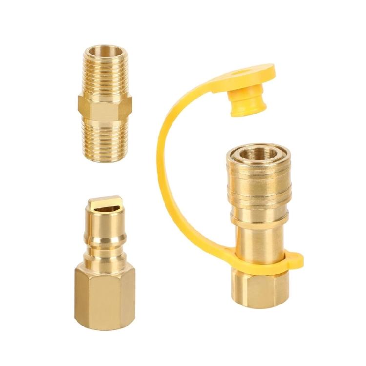 Reliable Gas Fittings Set Leak Proof Gas Quickly Clip For Grills Recreational Vehicles And Heating Unit Resistant To Corrosions