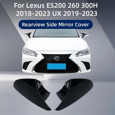 Car Rear View Mirror Cover Ox Horn Side Rearview Shell ABS Fits For Lexus ES200 260 300H 2018- UX - Accessories