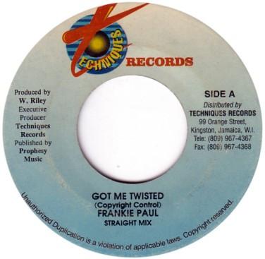 7inch Record FRANKIE PAUL - Got Me Twisted NONE TECHNIQUES - Jamaica Reggae, Ska & Dub Used