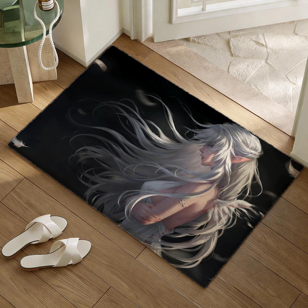 Sexy Girl Game Ghost Blade Anime Floor Mat Soft Flannel Non-Slip Door Mat - Thickened Rug for Living Room Home Decor