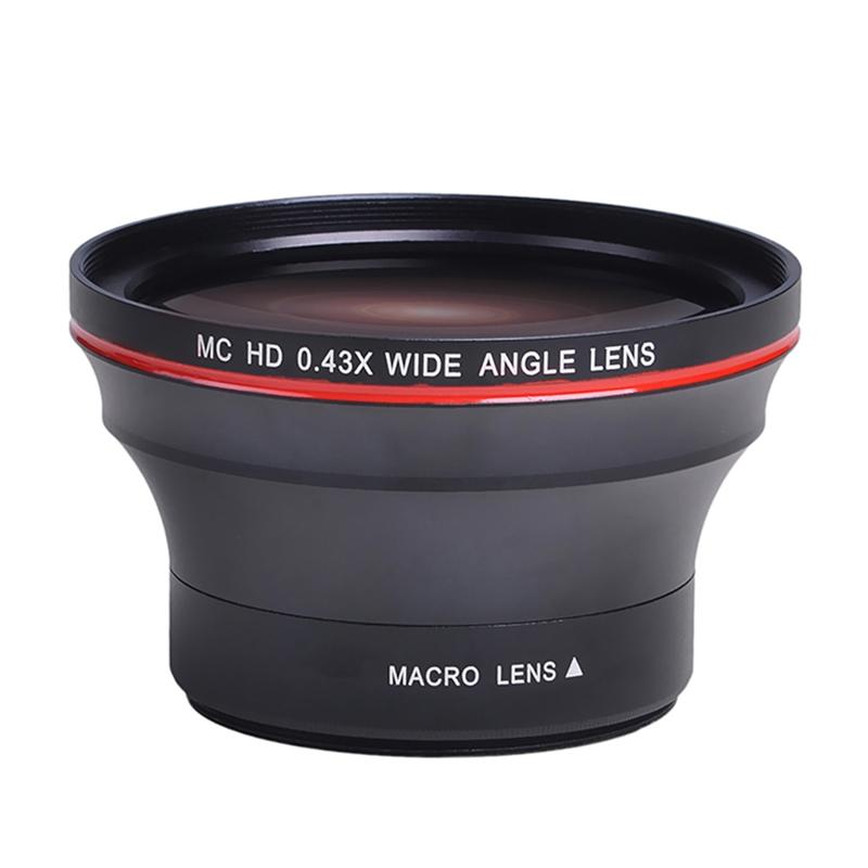 

C-Удобный-58MM 0.43X Профессиональный HD Широкоугольный Объектив (С макро-порцией) Для Canon EOS 70D 77D 80D 90D Rebel T8i T7 T7i T6i T6s