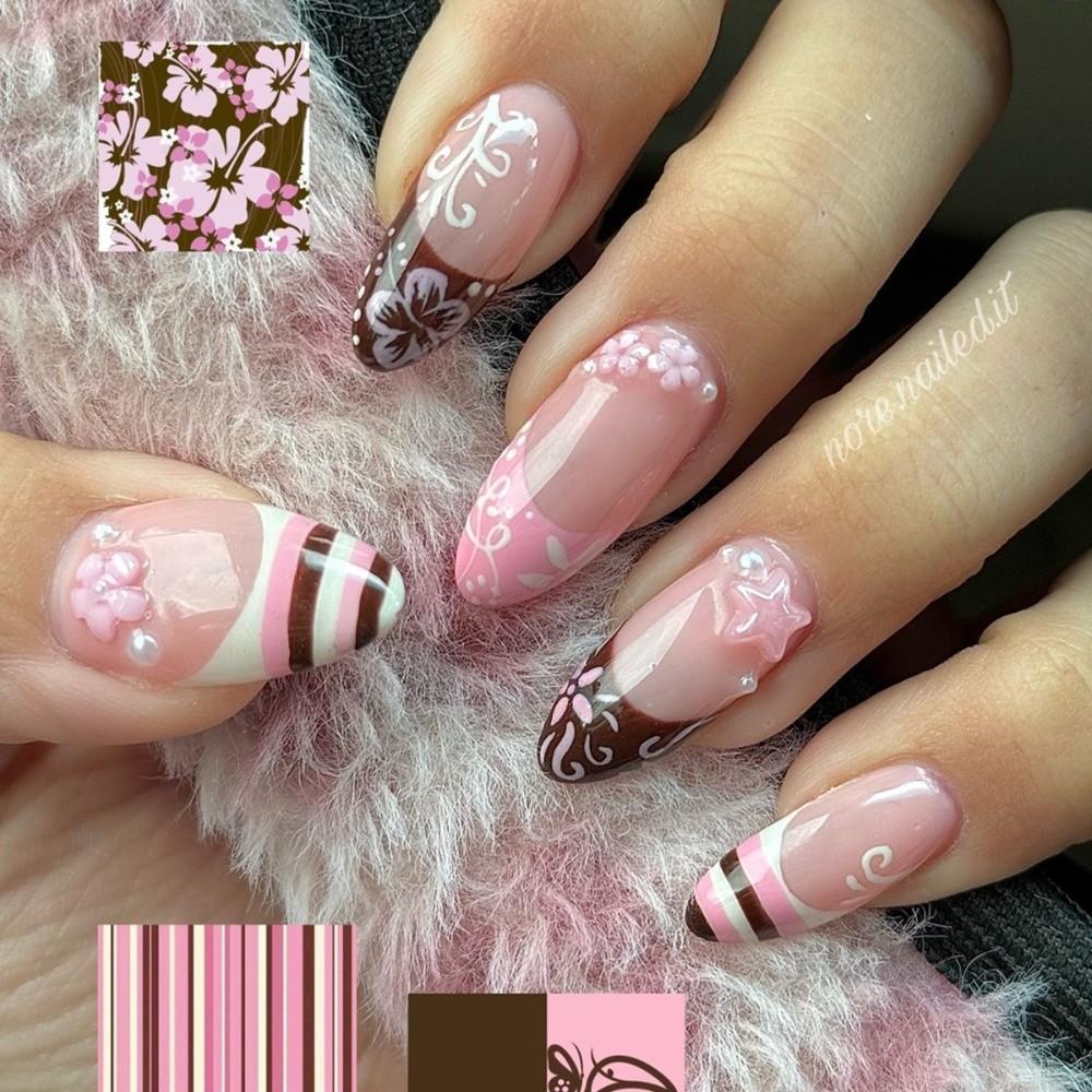 24Pcs 3D Gel False Nail Full Cover Fake Nail Tips French Press on Nails  Women