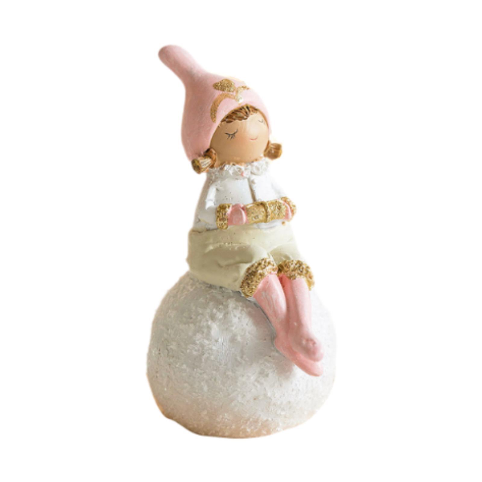 Cartoon Figure Statue Resin Decorative Figurine for Desk Shelf Birthday Gift
