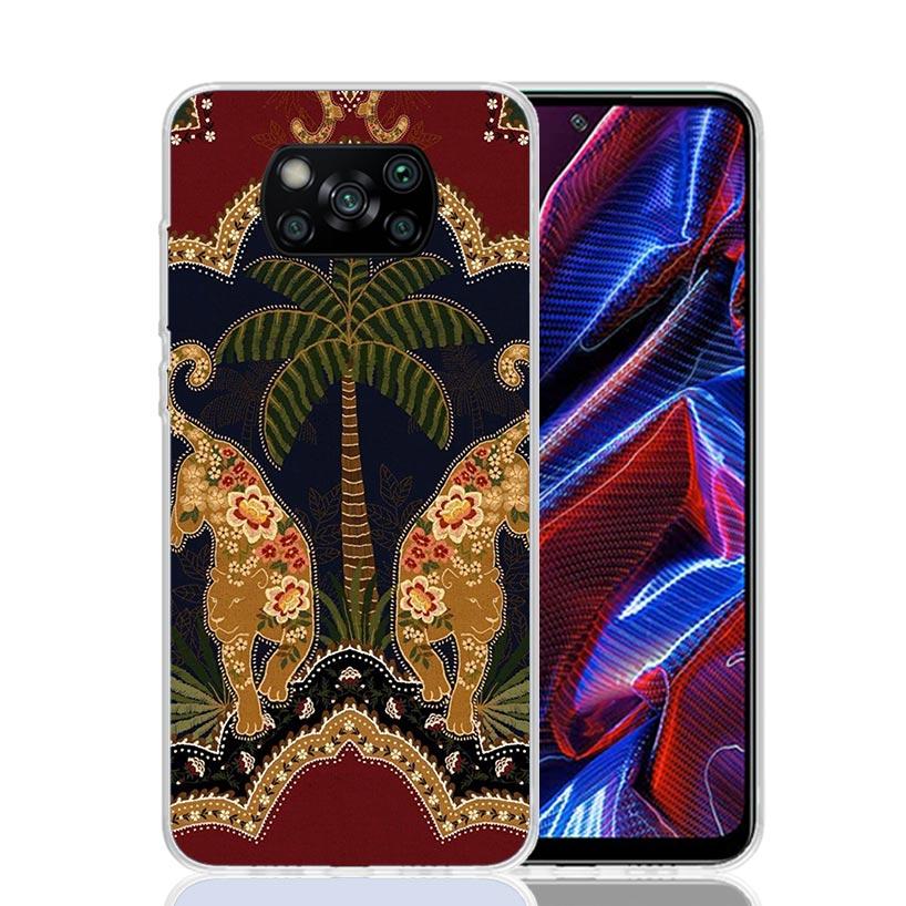 

African Style Fabric Pattern Phone Case For Xiaomi Poco F7 Ultra X7 X6 Pro X5 Redmi 15 15C 13 13C 12 12C 10 10A 10C 9 9A 9C 9T S Redmi 15C 4G