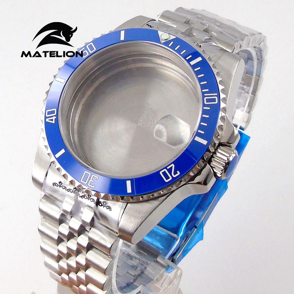 Matelion 200M Diving Case 40mm Fit NH35 NH36 NH34 GMT ETA 2824 PT5000 Watch Case Jubilee Bracelet Sapphire Glass Slide Buckle