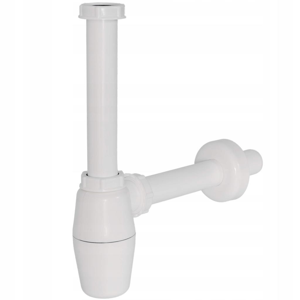 Syfon Umywalkowy Odpływ Zlewu Biały Regulowany Pvc