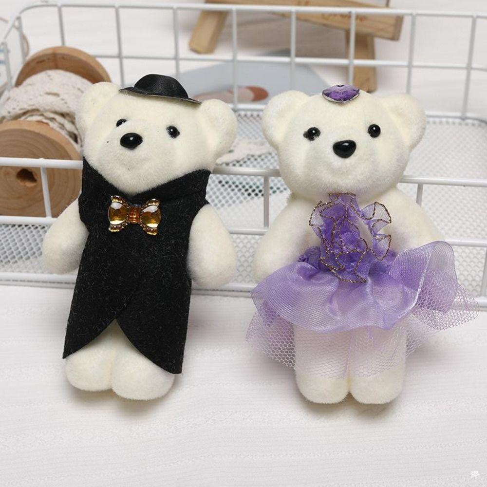 10pcs Foam Bear Bear Plush Foam Toys Couple Bear Cartoon Bouquet Doll Valentine's Day