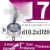 Außen-Ø 20mm Aluminiumlegierung Flache Unterlegscheibe Abstandshalter mit M6/M8/M10/M12 Innenloch - Metallwellenbuchse Isoliersäule.