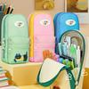 1pcs Vertical Magnetic Holder Pencil Case Pen Bag Lucky Day Cartoon Animal Super Kawaii Large-Capacity Stationery Box