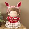 Doll Accessories Miniature Dress Suit Multicolor Doll Headwear Dress Set  Cotton Stuffed Doll