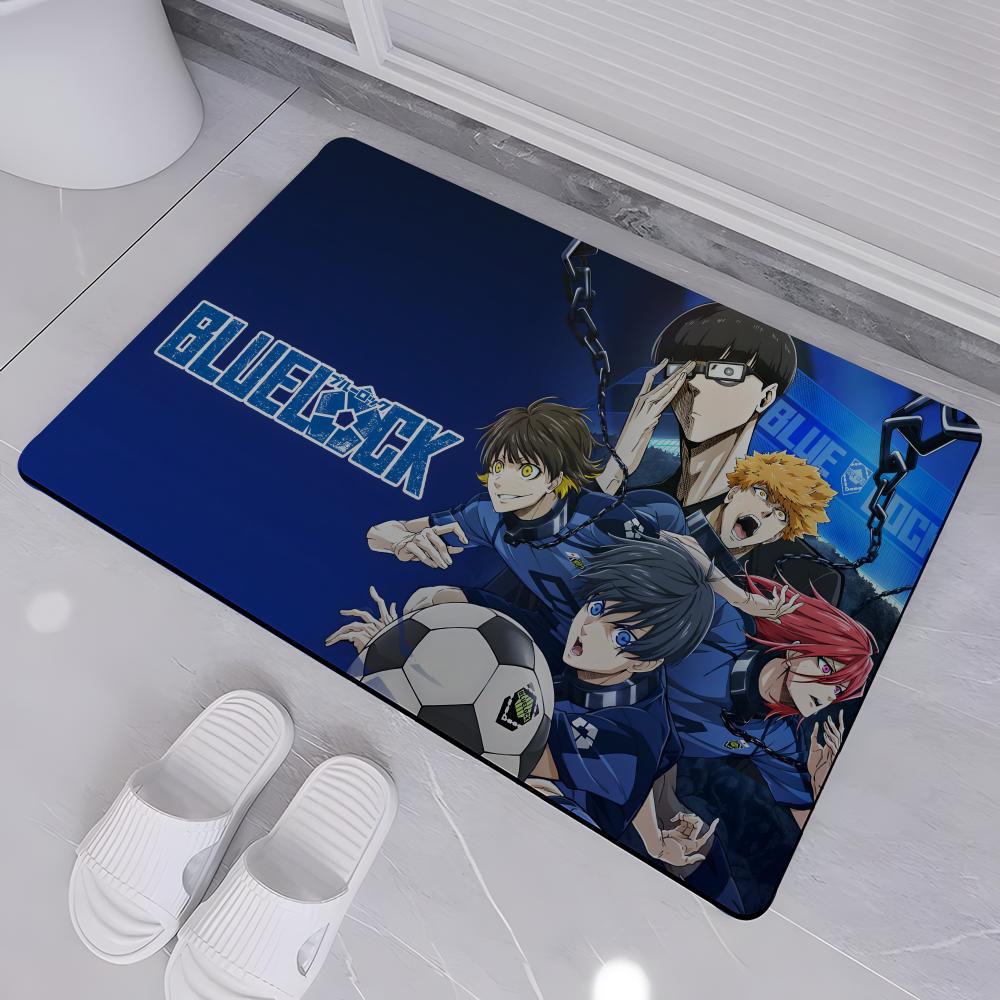 ANIME B-Bachira Meguru Floor Mat Absorbent Floor Mat Non-Slip Entrance Rug for Bathrooms Restrooms and Toilets