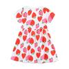 Girls princess dress summer new girls dress cute strawberry print short-sleeved children's skirt