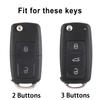 For Vw Volkswagen Amarok Polo Golf 4 5 6 Mk4 Bora Jetta Altea Alhambra Passat B5 B6 B7 2/3 Buttons Tpu Shell Car Key Case Cover