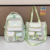 Schoolbag Student Backpack Female Korean Version Plaid Cute Contrasting Color Schoolbag College Style Junior High School Backpack Wholesale