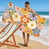 Retro Floral Pattern Beach Towel Beach Towel Quick-drying for Travel Outdoor Sports Jogging Beach and Swimming