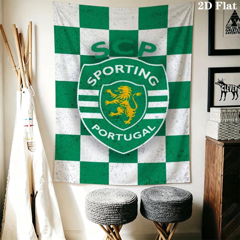 Sporting CP Wall Tapestry Aesthetic Wall Hanging Printed Fabric Blanket Decorative Tapestries for Bedroom Living Room Home Decor