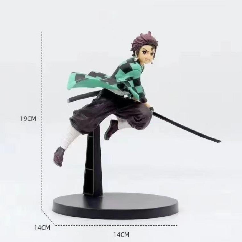 12-20cm  Anime Demon Slayer Figure Nezuko Tanjirou Zenitsu Inosuke Kyoujurou Giyuu Kawaii Qposket Figural PVC Model Toys Gift