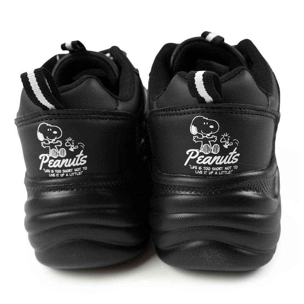 Thick Sole Sneakers Snoopy Stylish Casual Shoes Simple cm [Peanuts] Lace-up Women's PN8271-01 23.0