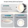 Frameless 75mm LED Downlight, Deep Anti-Glare, Eye-Protective Spotlight for Living Rooms.