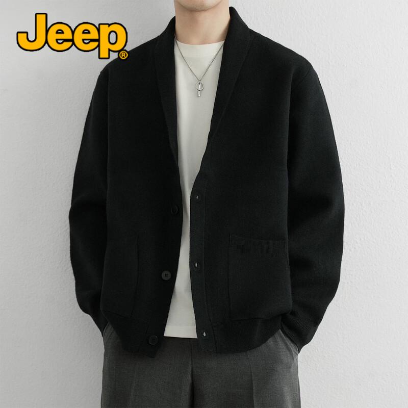 JEEP Men's Japanese-Style Knit Cardigan Sweater
